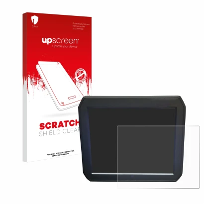 Vorderseite einer Produktverpackung mit dem Markenlogo upscreen. Daneben ist das Gerät Keyence IM-7020 (Display + Bedienfeld)