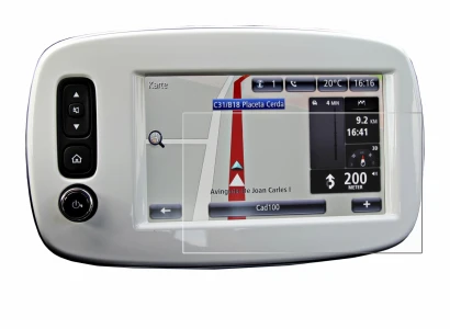 Abbildung des Geräts TomTom Smart 453 2018 mit einer Vielzahl des Displayschutzes.