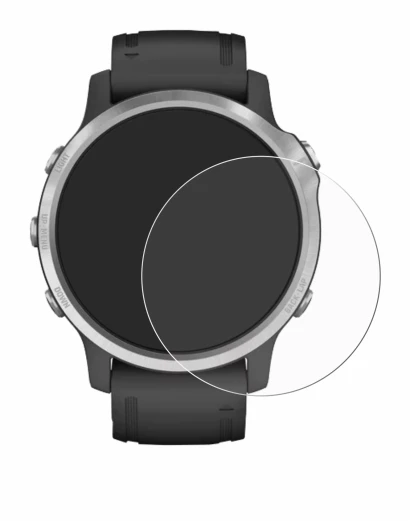 Abbildung des Geräts Garmin Fenix 6S mit einer Vielzahl des Displayschutzes.