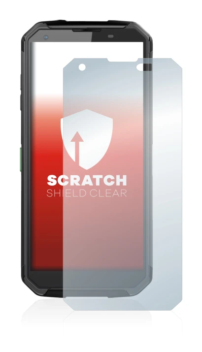 Abbildung des Geräts Blackview BV9500 Plus mit einer Vielzahl des Displayschutzes.