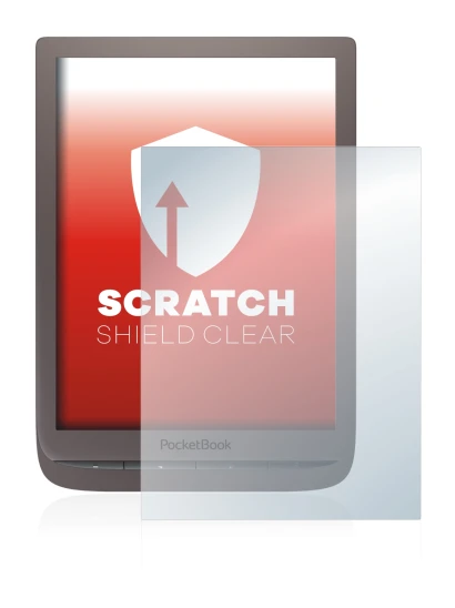 Abbildung des Geräts PocketBook InkPad 3 Pro mit einer Vielzahl des Displayschutzes.