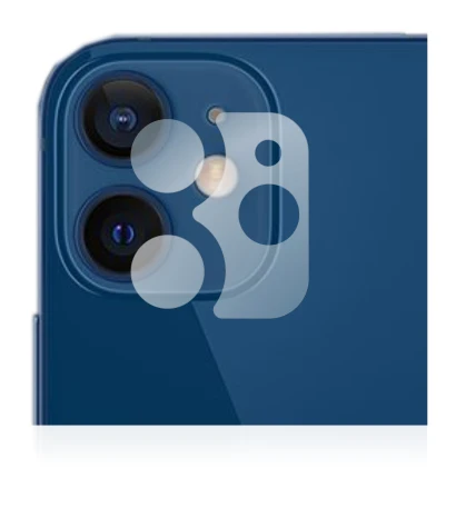 Abbildung des Geräts Apple iPhone 12 (NUR Kameraschutz) mit einer Vielzahl des Displayschutzes.