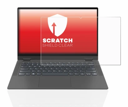 Abbildung des Geräts Lenovo IdeaPad Flex 5 14" 2020 mit einer Vielzahl des Displayschutzes.