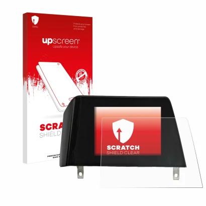 Vorderseite einer Produktverpackung mit dem Markenlogo upscreen. Daneben ist das Gerät BMW 3 G21 2020 Infotainment System (Tra