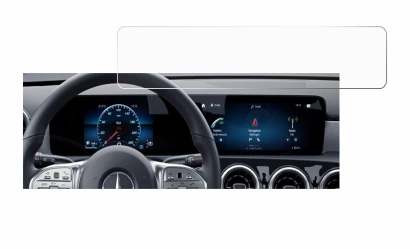 Abbildung des Geräts Mercedes-Benz GLA 2020 Display Widescreen-Version mit einer Vielzahl des Displayschutzes.