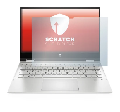 Abbildung des Geräts HP Pavilion x360 (14-dwX) mit einer Vielzahl des Displayschutzes.