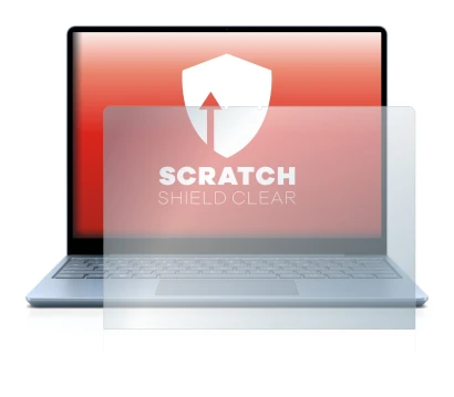 Abbildung des Geräts Microsoft Surface Laptop Go mit einer Vielzahl des Displayschutzes.