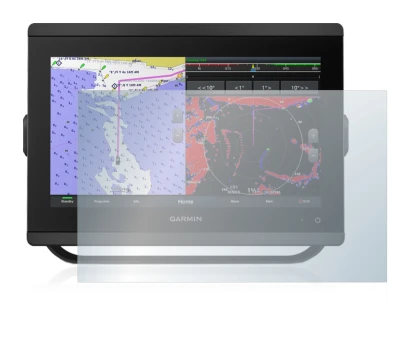 Abbildung des Geräts Garmin GPSMAP 8412xsv mit einer Vielzahl des Displayschutzes.