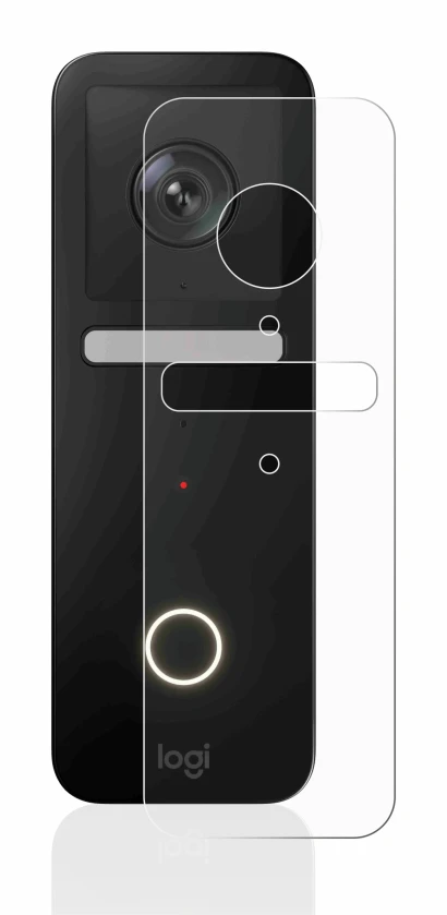 Abbildung des Geräts Logitech Circle View Doorbell mit einer Vielzahl des Displayschutzes.