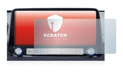 Abbildung des Geräts Hyundai Kona 2020 Infotainment System 10" mit einer Vielzahl des Displayschutzes.