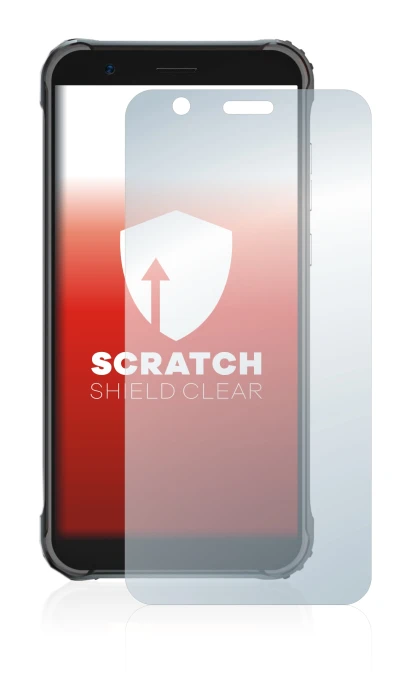 Abbildung des Geräts Blackview BV4900 mit einer Vielzahl des Displayschutzes.