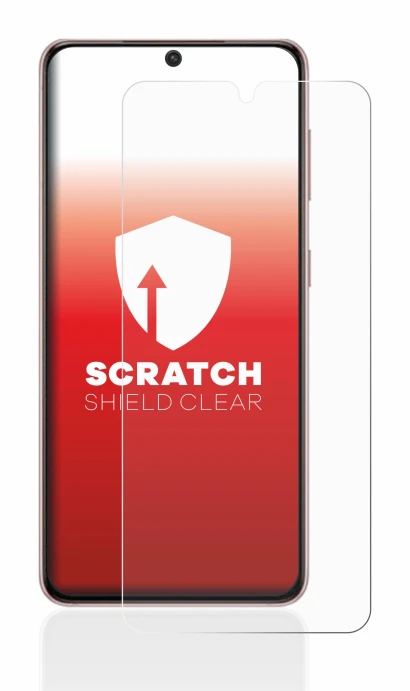 Abbildung des Geräts Samsung Galaxy S21 mit einer Vielzahl des Displayschutzes.