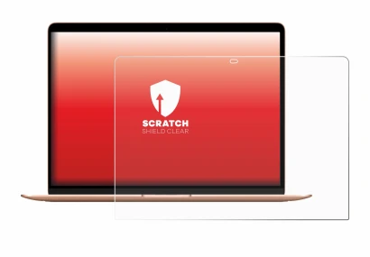 Abbildung des Geräts Apple MacBook Air M1 2020 mit einer Vielzahl des Displayschutzes.