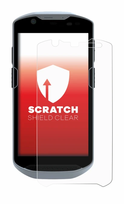 Abbildung des Geräts Zebra TC52x mit einer Vielzahl des Displayschutzes.