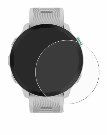 Abbildung des Geräts Garmin Forerunner 55 mit einer Vielzahl des Displayschutzes.
