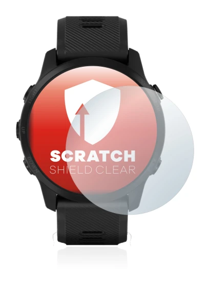 Abbildung des Geräts Garmin Forerunner 945 LTE mit einer Vielzahl des Displayschutzes.