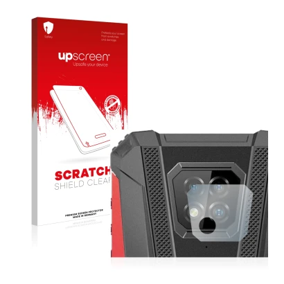 Vorderseite einer Produktverpackung mit dem Markenlogo upscreen. Daneben ist das Gerät Ulefone Armor 8 Pro (NUR Kameraschutz)