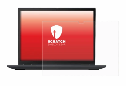 Abbildung des Geräts Lenovo ThinkPad X13 Yoga Gen 2 mit einer Vielzahl des Displayschutzes.
