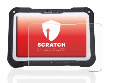 Abbildung des Geräts Panasonic Toughbook FZ-G2 mit einer Vielzahl des Displayschutzes.