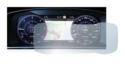Abbildung des Geräts Volkswagen Golf 7 Facelift (2016-2019) Active Info Display 12.3" mit einer Vielzahl des Displayschutzes.