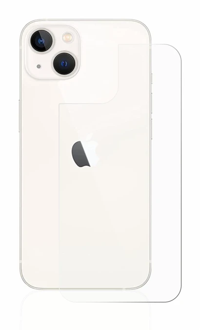 Abbildung des Geräts Apple iPhone 13 (Rückseite) mit einer Vielzahl des Displayschutzes.
