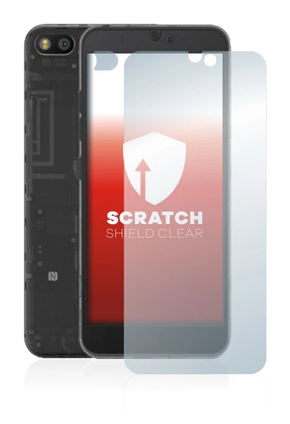 Abbildung des Geräts Fairphone 3 (Display+Kamera) mit einer Vielzahl des Displayschutzes.