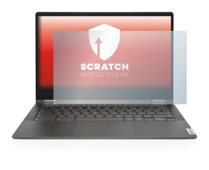 Abbildung des Geräts Lenovo IdeaPad Flex 5i 13.3" mit einer Vielzahl des Displayschutzes.