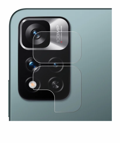 Abbildung des Geräts Xiaomi Redmi Note 11 Pro+ 5G (NUR Kameraschutz) mit einer Vielzahl des Displayschutzes.