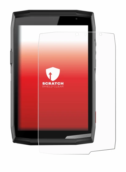 Abbildung des Geräts Crosscall Core T5 mit einer Vielzahl des Displayschutzes.