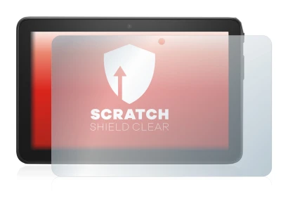 Abbildung des Geräts Amazon Fire 7 2022 mit einer Vielzahl des Displayschutzes.