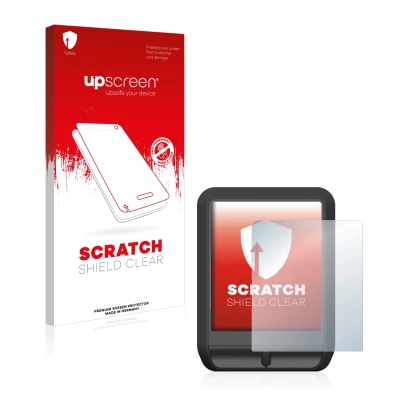 Vorderseite einer Produktverpackung mit dem Markenlogo upscreen. Daneben ist das Gerät Mahle Pulsar One mit dem zugehörigen Di