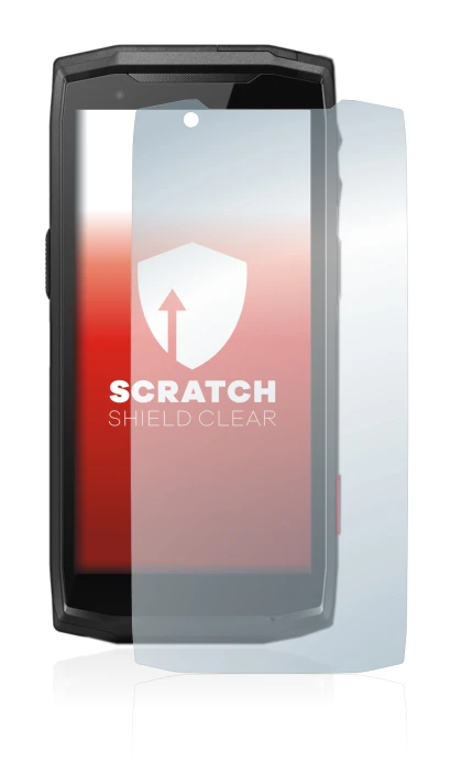 Abbildung des Geräts Crosscall Core-M5 mit einer Vielzahl des Displayschutzes.