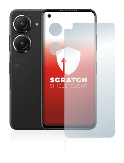 Abbildung des Geräts ASUS ZenFone 9 (Display+Kamera) mit einer Vielzahl des Displayschutzes.