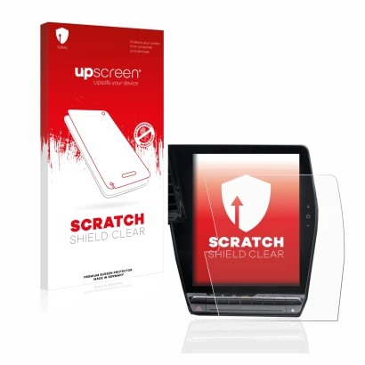 Vorderseite einer Produktverpackung mit dem Markenlogo upscreen. Daneben ist das Gerät Renault Megane E-Tech openR Link 12" mi