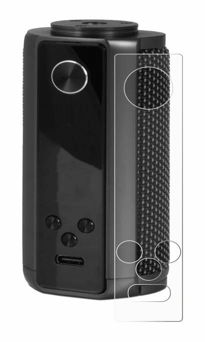 Abbildung des Geräts Vaporesso Target 200 Mod mit einer Vielzahl des Displayschutzes.