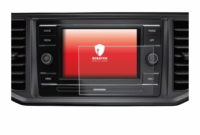 Abbildung des Geräts Volkswagen Crafter Composition Colour 2022 mit einer Vielzahl des Displayschutzes.