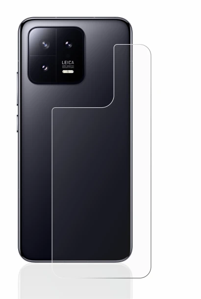 Abbildung des Geräts Xiaomi 13 (Rückseite) mit einer Vielzahl des Displayschutzes.
