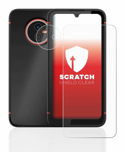 Abbildung des Geräts Gigaset GX4 (Display+Kamera) mit einer Vielzahl des Displayschutzes.