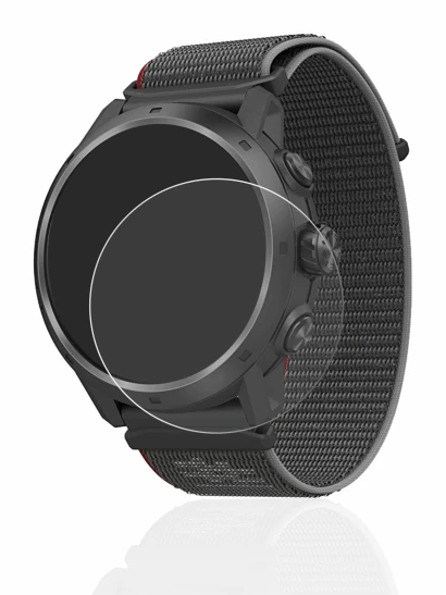 Abbildung des Geräts Coros Apex 2 Pro mit einer Vielzahl des Displayschutzes.