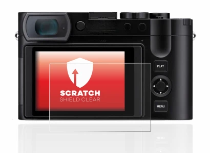 Abbildung des Geräts Leica Q3 mit einer Vielzahl des Displayschutzes.