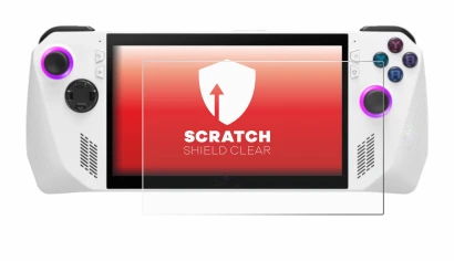 Abbildung des Geräts ASUS ROG Ally (2023) RC71L mit einer Vielzahl des Displayschutzes.