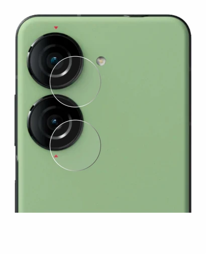 Abbildung des Geräts ASUS ZenFone 10 (NUR Kameraschutz) mit einer Vielzahl des Displayschutzes.
