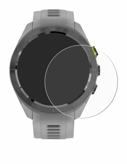 Abbildung des Geräts Garmin Approach S70 (42 mm) mit einer Vielzahl des Displayschutzes.