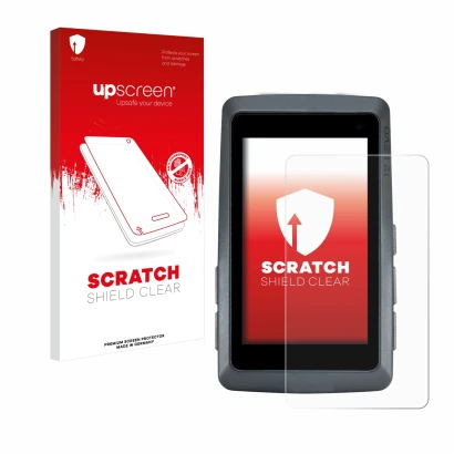 Vorderseite einer Produktverpackung mit dem Markenlogo upscreen. Daneben ist das Gerät Sigma ROX 12.1 EVO mit dem zugehörigen 