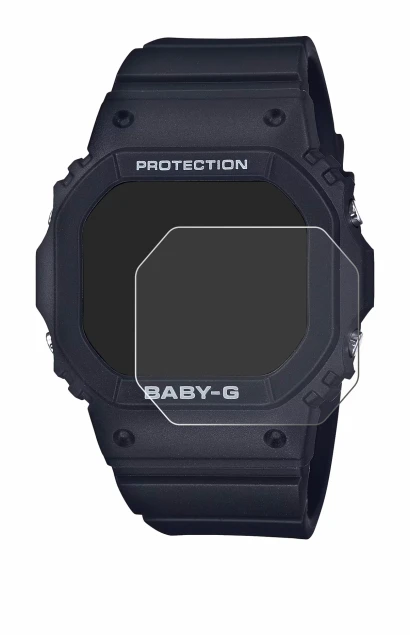 Abbildung des Geräts Casio Baby-G BGD-565 mit einer Vielzahl des Displayschutzes.