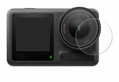 Abbildung des Geräts DJI Osmo Action 4 (Linse) mit einer Vielzahl des Displayschutzes.