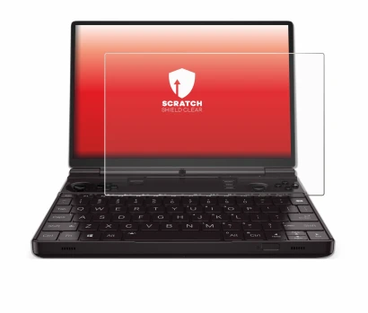 Abbildung des Geräts GPD Win Max 2 2023 mit einer Vielzahl des Displayschutzes.