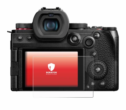 Abbildung des Geräts Panasonic Lumix DC-G9 II mit einer Vielzahl des Displayschutzes.