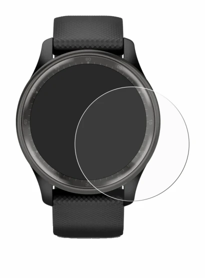 Abbildung des Geräts Garmin Vivomove Trend mit einer Vielzahl des Displayschutzes.