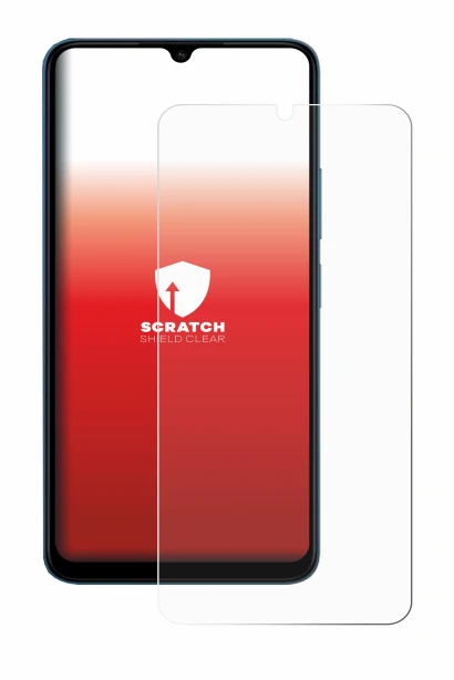 Abbildung des Geräts Xiaomi Redmi 13C mit einer Vielzahl des Displayschutzes.
